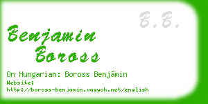 benjamin boross business card
